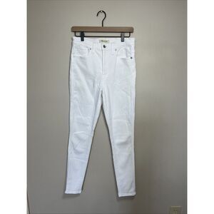 Madewell 10" High Rise Skinny Jeans Pure White AJ233 Minimalist Women's 28 x 28‎